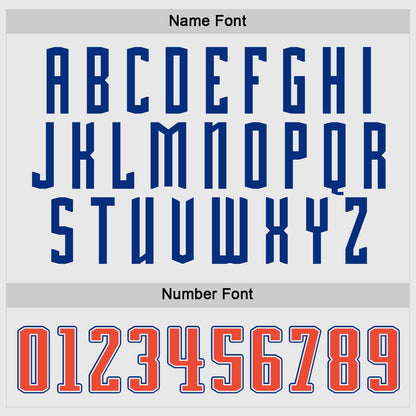 Custom White Orange-Royal Hockey Jersey - Sky-Custom