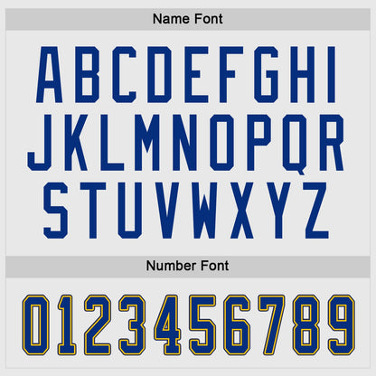 Custom White Royal-Gold Hockey Jersey - Sky-Custom