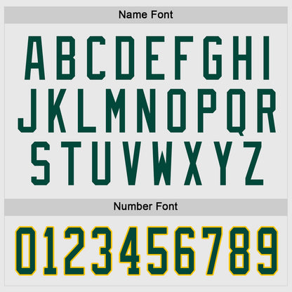 Custom White Green-Gold Hockey Jersey - Sky-Custom