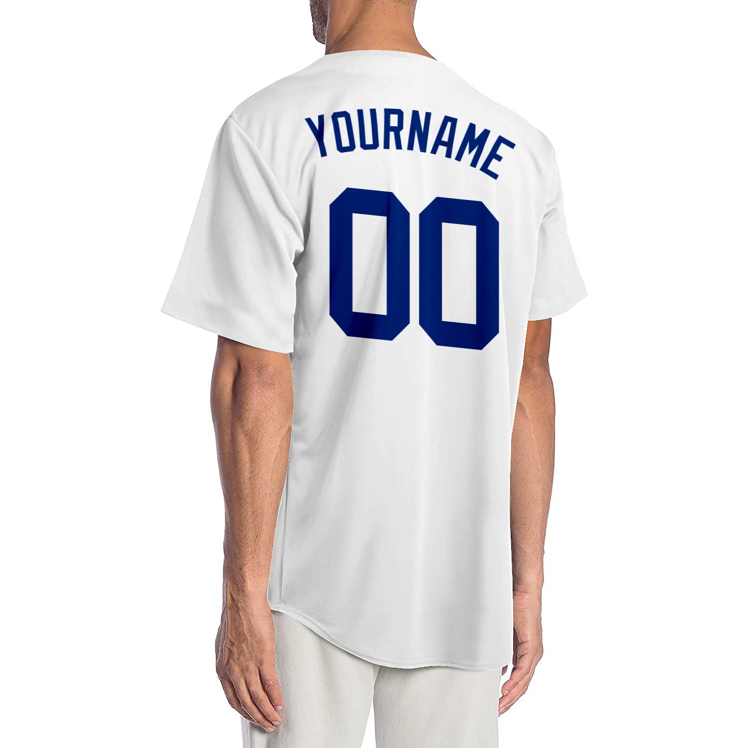 Custom White Royal-Red Authentic Baseball Jersey - Sky-Custom