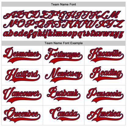 Custom White Red-Navy Authentic Baseball Jersey - Sky-Custom