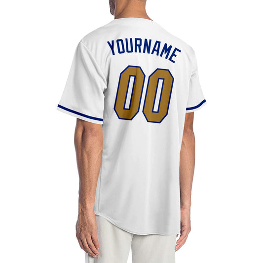 Custom White Old Gold-Royal Authentic Baseball Jersey - Sky-Custom