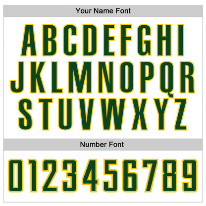 Custom White Green-Gold Authentic Baseball Jersey - Sky-Custom