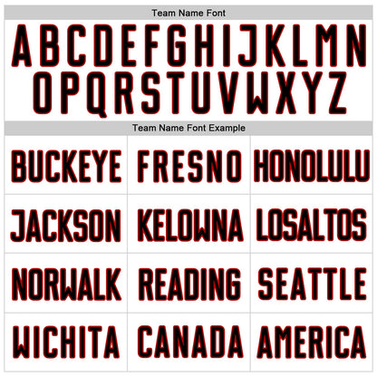 Custom White Black Pinstripe Black-Red Authentic Baseball Jersey - Sky-Custom