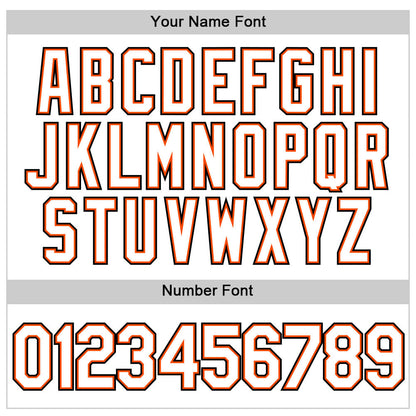 Custom White White-Orange Authentic Baseball Jersey - Sky-Custom