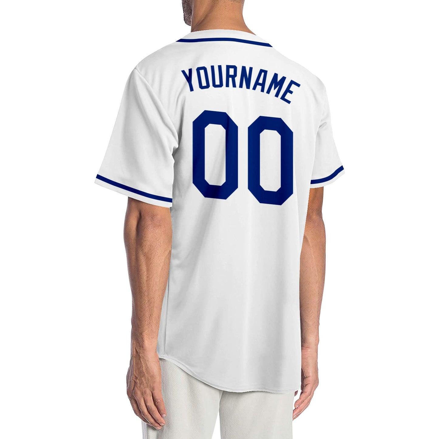 Custom White Royal-Red Authentic Baseball Jersey - Sky-Custom