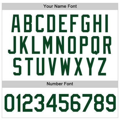 Custom White Green-Black Authentic Baseball Jersey - Sky-Custom