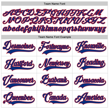Custom White Royal Pinstripe Red-Royal Authentic Baseball Jersey - Sky-Custom