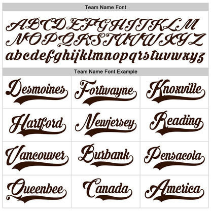Custom White Brown Pinstripe Red-Brown Authentic Baseball Jersey - Sky-Custom