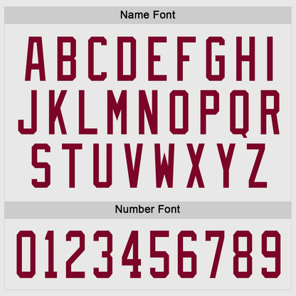 Custom White Maroon Hockey Jersey - Sky-Custom