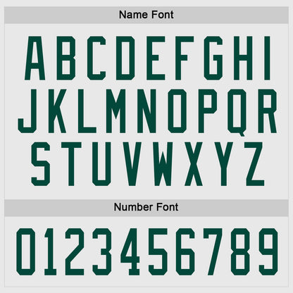 Custom White Green Hockey Jersey - Sky-Custom