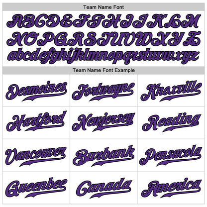 Custom White Purple-Black Authentic Baseball Jersey - Sky-Custom