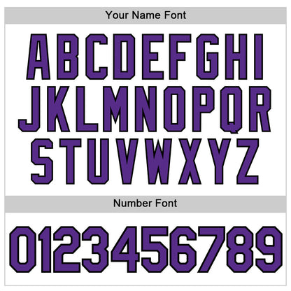 Custom White Purple-Black Authentic Baseball Jersey - Sky-Custom