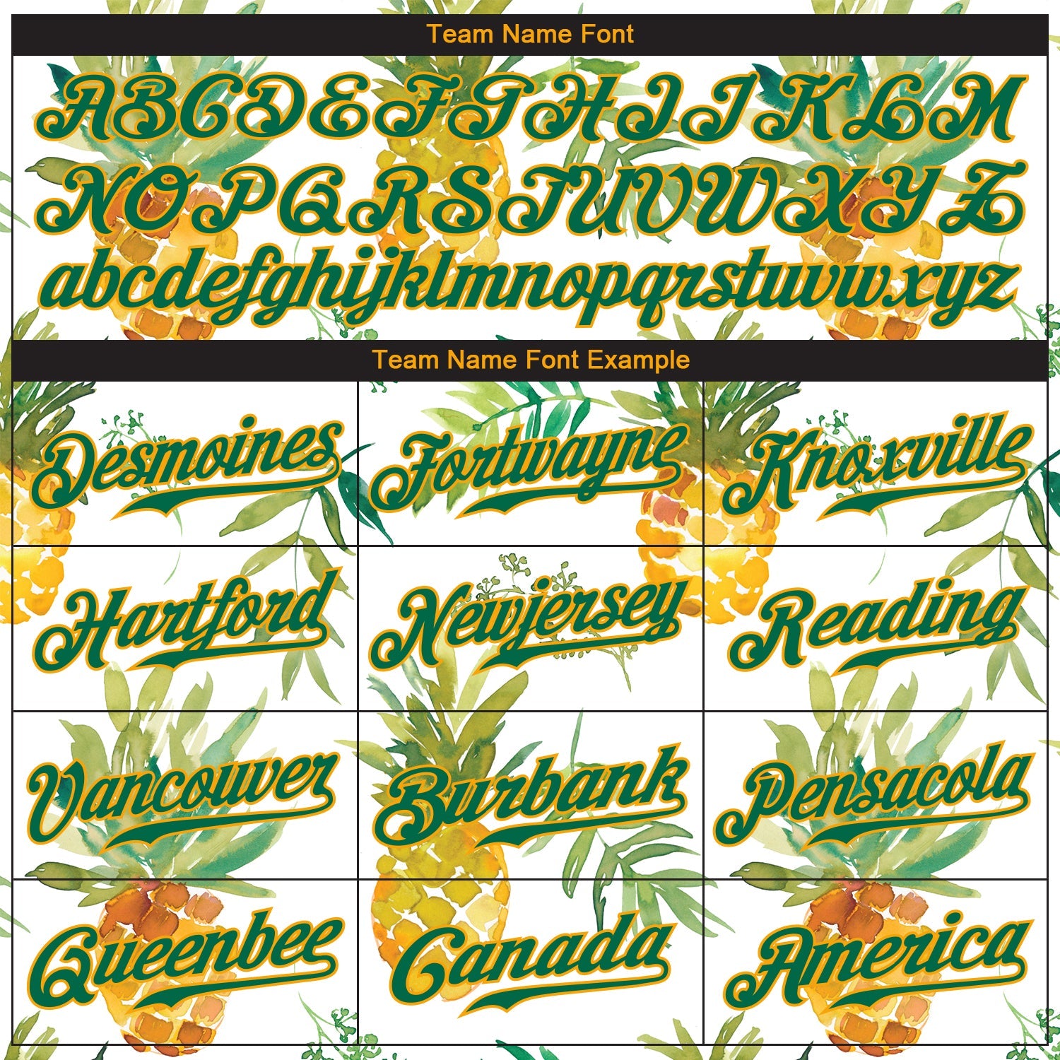 Custom White Kelly Green-Gold 3D Pattern Design Pineapples Authentic Baseball Jersey - Sky-Custom