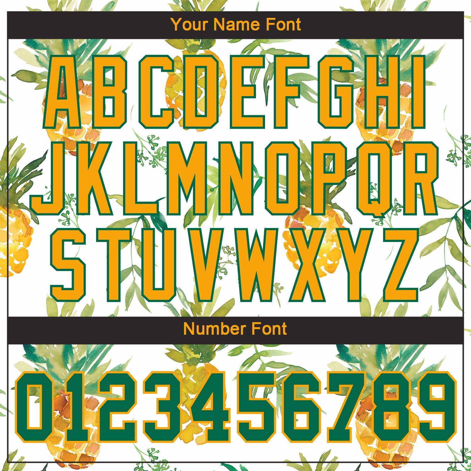 Custom White Kelly Green-Gold 3D Pattern Design Pineapples Authentic Baseball Jersey - Sky-Custom