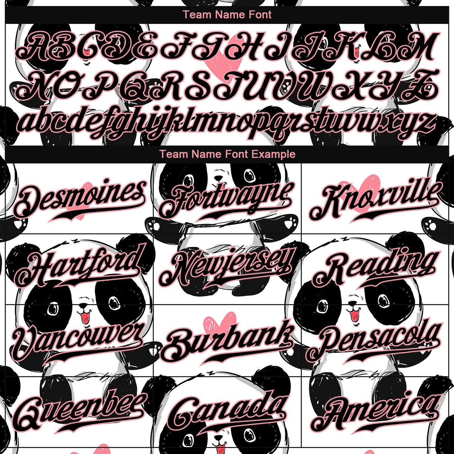 Custom White Black-Pink 3D Pattern Design Pandas Authentic Baseball Jersey - Sky-Custom