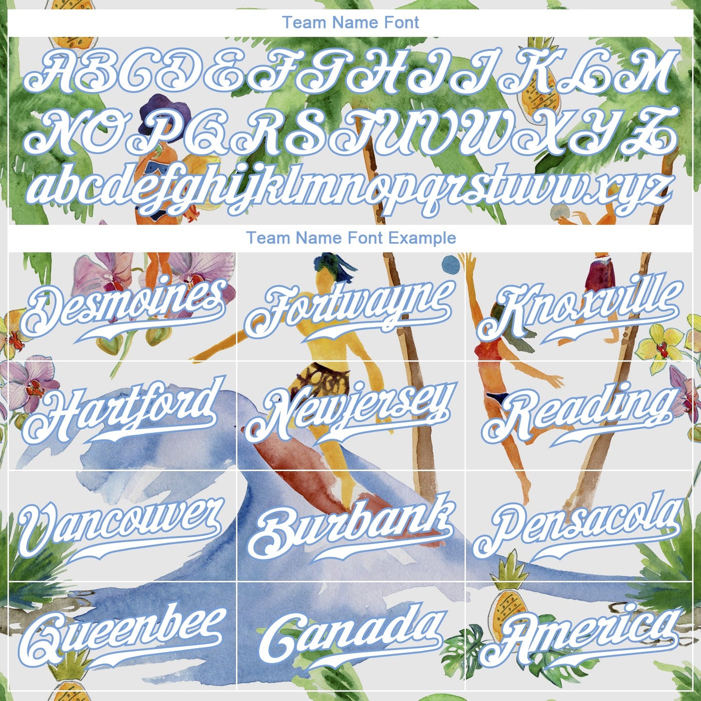 Custom White Light Blue-White 3D Pattern Design Hawaii Palm Trees Authentic Baseball Jersey - Sky-Custom