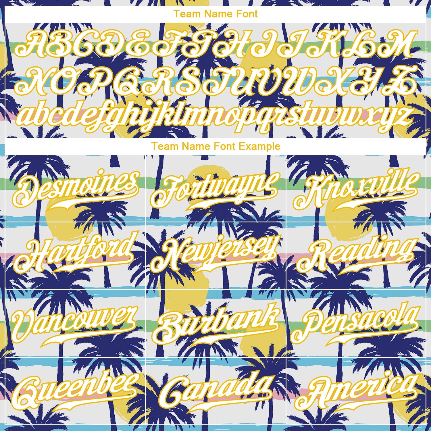 Custom White Gold-White 3D Pattern Design Hawaii Palm Trees Authentic Baseball Jersey - Sky-Custom
