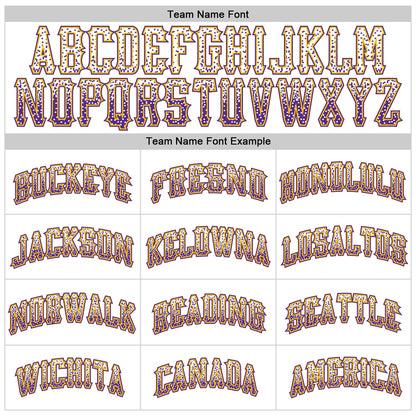 Custom White Purple-Gold Authentic Drift Fashion Baseball Jersey - Sky-Custom