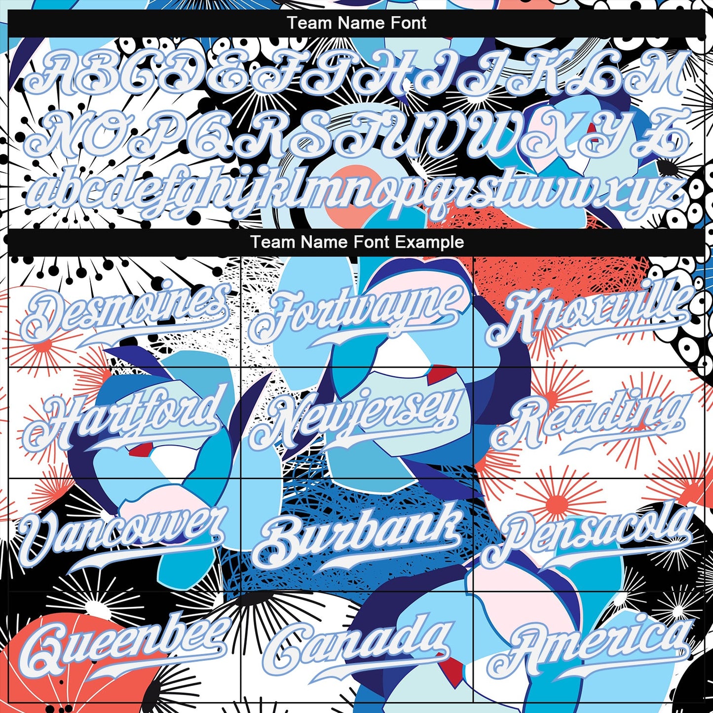 Custom White White-Light Blue 3D Pattern Design Flowers Authentic Baseball Jersey - Sky-Custom