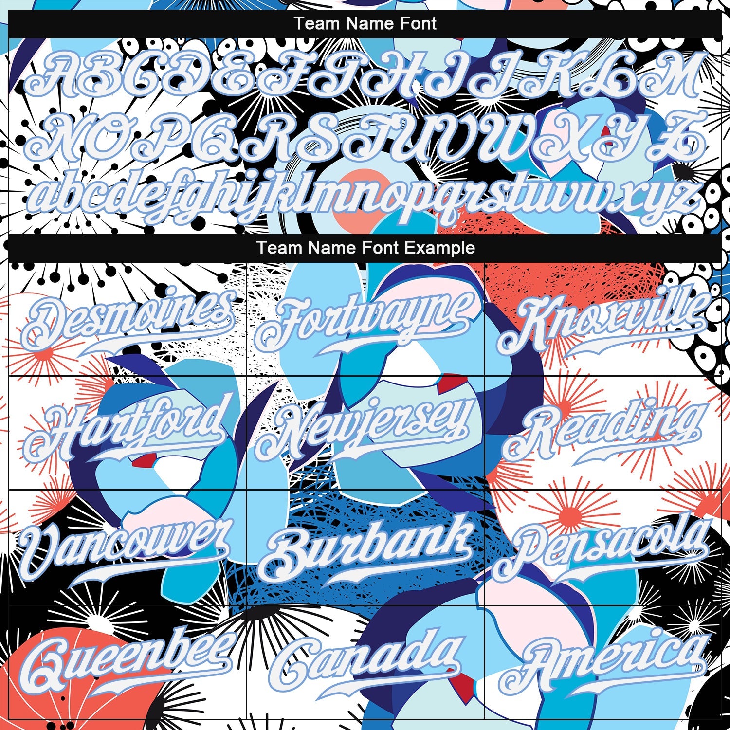 Custom White White-Light Blue 3D Pattern Design Flowers Authentic Baseball Jersey - Sky-Custom