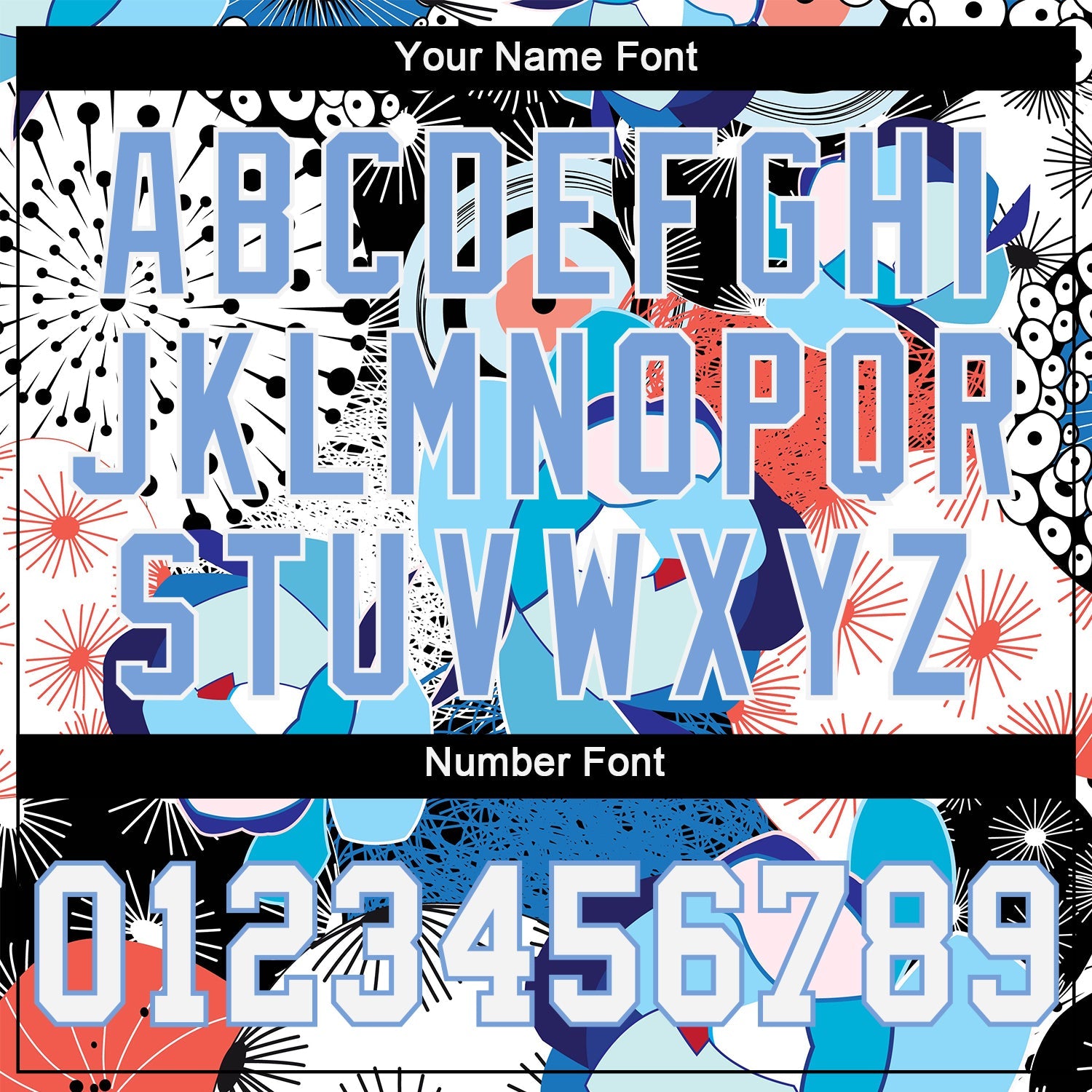 Custom White White-Light Blue 3D Pattern Design Flowers Authentic Baseball Jersey - Sky-Custom