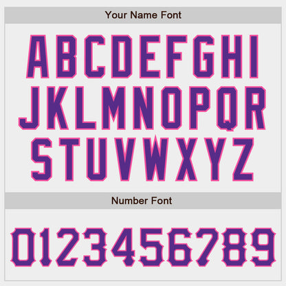 Custom White Purple-Pink Authentic Baseball Jersey - Sky-Custom