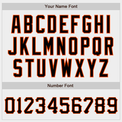 Custom White Black-Orange Authentic Baseball Jersey - Sky-Custom