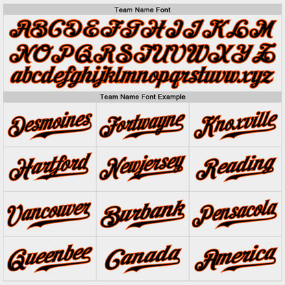 Custom White Black-Orange Authentic Baseball Jersey - Sky-Custom