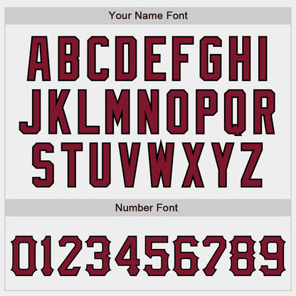 Custom White Crimson-Black Authentic Baseball Jersey - Sky-Custom