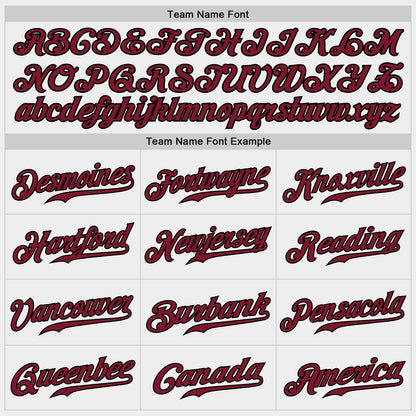 Custom White Crimson-Black Authentic Baseball Jersey - Sky-Custom