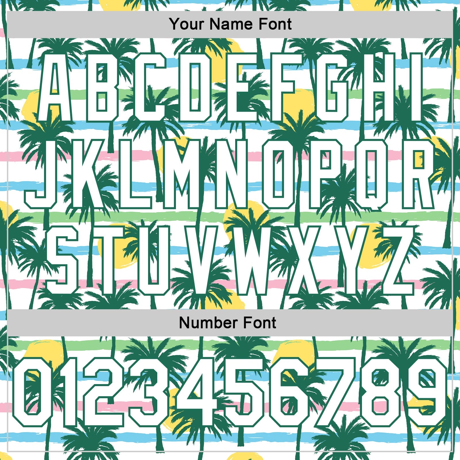 Custom White White-Kelly Green 3D Pattern Hawaii Palm Trees Authentic Basketball Jersey - Sky-Custom