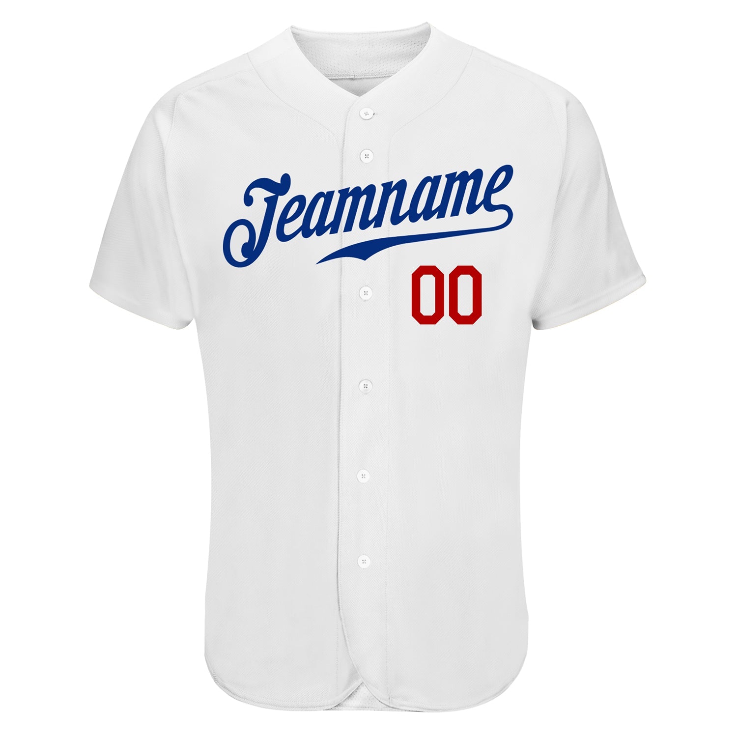 Custom White Royal-Red Authentic Baseball Jersey - Sky-Custom